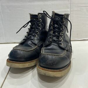 【RED WING レッドウィング 】レースアップブーツ ブラック 刺繍羽タグ アイリッシュセッター ブラック レザー サイズ表記なし 2401oki