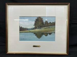 Art hand Auction ■Authentic work■Made by Kenichi Shirao■ Lake ■Painting■Oil painting■Landscape painting■Framed■, painting, oil painting, Nature, Landscape painting