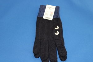  Anya Hindmarch темно-синий Uniqlo перчатки L размер ANYAHINDMARCH новый товар не использовался 