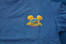 古着　Tシャツ　ディズニーランドリゾート　50周年　メンズ　Lサイズ　アメリカ　青_画像2