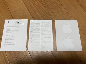 Apple MacBook pro 取扱説明書、 アップルシール、リサイクル シール