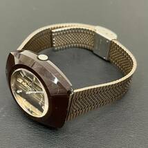 中古品 RADO ラドー Brown Tiger ブラウン タイガー デイト カットガラス 自動巻き 腕時計 稼働品 社外ベルト 【4313】_画像3