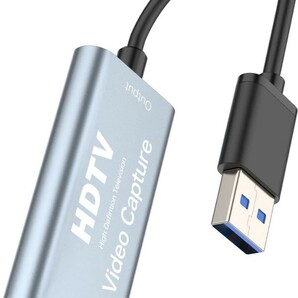 USB3.0 & HDMI 変換アダプタ HD画質録画 HD1080P/4Kパススルー機能 HDMI ビデオキャプチャー ゲーム録画/HDMIビデオ録画/ライブ配信用の画像1