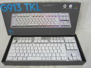 送料無料!! ロジクール G913 ワイヤレス RGB メカニカル ゲーミング キーボード タクタイル G913-TKL-TCWH ホワイト