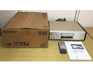 Sその他◇SONY ソニー CDP-777ESJ CDプレーヤー リモコン、説明書有 箱付 ジャンク◇E49