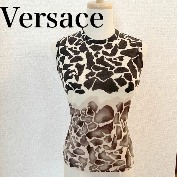 ノースリーブ ニット　トップス　Versace ヴェルサーチ　レディース　セーター　