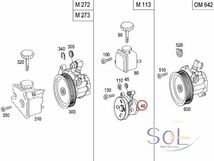 ベンツ W219 W211 R171 パワステポンプ ハイドロリックポンプ CLS500 CLS55 E240 E320 E350 E500 E55 SLK55 0044661401 出荷締切18時_画像2