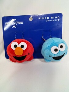 USJ Sesame Street Elmo Cookie Monster ring set hair elastic 