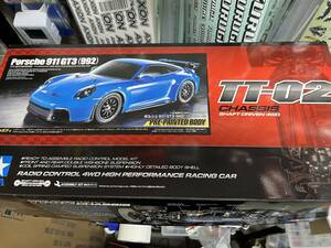 　ポルシェ　GT3 TT-02 一部完成済み　メーカー塗装済みボディー　新品未使用　タミヤ　1/10 ツーリングカー