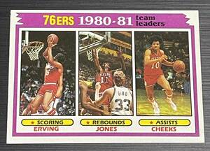 1981-82 TOPPS #59 Julius Erving Dr.J/Jones /Cheeks 76ers