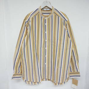 【1円】未使用 国内正規 SILVER AND GOLD GENERAL MERCHANDISE シルバーアンドゴールド Artist Band Collar Shirt バンドカラーシャツ XXL