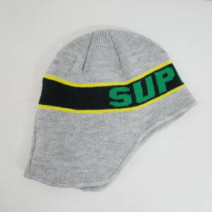 【1円】良好 国内正規 Supreme 23AW 23FW Earflap Beanie イヤーフラップビーニー 耳当て ニットキャップ Grey グレー Free F