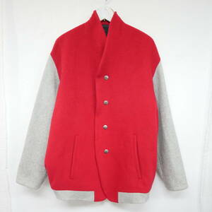 【1円】良好 国内正規 the Sakaki ザサカキ サカキ Stadium Jumper スタジアムジャンパー ウールスタジャン Red Grey レッド 赤 L