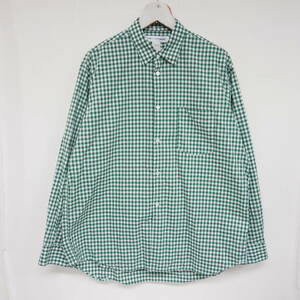 【1円】良好 国内正規 COMME des GARCONS SHIRT FOREVER コムデギャルソンシャツ CDGS1GG ギンガムチェックシャツ ワイド フランス製 緑 M