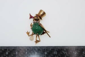 **VanCleef&Arpels Van Cleef & Arpels 750/K18 брошь пингвин изумруд редкость **