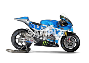 即決送料無料　 MotoGP スズキGSX-RR (2022)　バイクグラフィック 額付きインテリア雑貨　SUZUKI エクスター イラスト