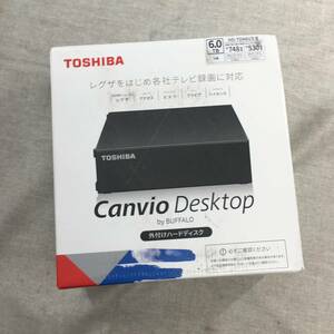 未開封 東芝 外付け ハードディスク 6TB 静音 コンパクト Canvio Desktop HD-TDA6U3-B/N