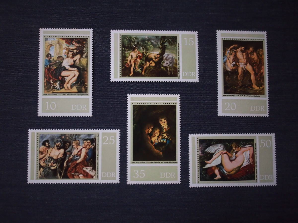 Немецкая марка 6 неиспользованных картин Рубенса, 400-летие 1997 г., античный, коллекция, печать, открытка, Европа