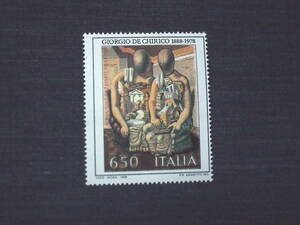 イタリア切手　ジョルジョ・デ・キリコ絵画　１種未使用　1988年