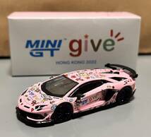 1円 スタート 香港 限定品 TSM MINIGT MINI GT give 1/64 ランボルギーニ アヴェンタドール SVJ ベビー ピンク 2022_画像1