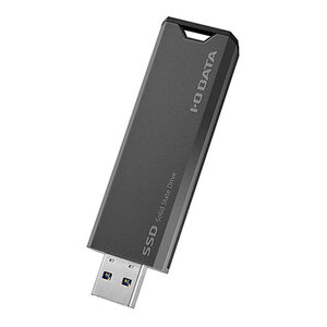 IOデータ IO DATA USB 10Gbps(USB 3.2 Gen2)対応 スティックSSD 500GB グレー×ブラック SSPS-US500GR