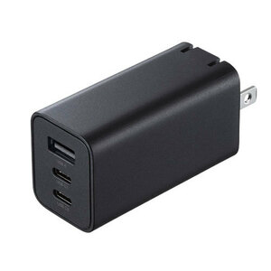  Sanwa Supply USB PD correspondence AC charger (PD65W*C×2+A×1) ACA-PD95BK