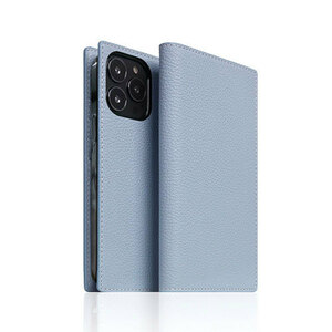 SLG Design Full Grain Leather Case for iPhone 13 Pro 手帳型ケース パウダーブルー SD22127i13PPB