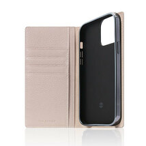 SLG Design Full Grain Leather Case for iPhone 13 Pro 手帳型ケース ライトクリーム SD22124i13PLC_画像4