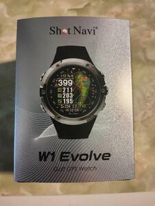 【未使用】ShotNavi GPSゴルフナビ ゴルフウォッチ W1 Evolve ブラック×シルバー 送料無料 匿名配送 未使用