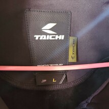 タイチ　ストレッチウォームライドジップシャツTAICHI(RSタイチ) 秋冬 インナー 保温 裏起毛 RSU631 LOGO BLACK　Lサイズ　ブラック　美品_画像7