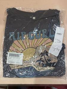 未使用品 RIP CURL リップカール Tシャツ UネックロンT 長袖 Mサイズ ネイビー サーフ surf