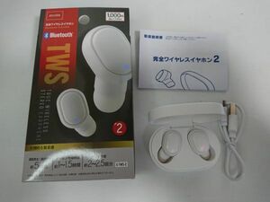 完全ワイヤレスイヤホン２ DAISO 無線 TWS 箱付 E-TWS-2 動作確認済 ls023