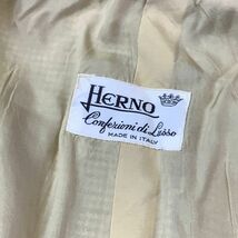 【高級シルク100％】良品 イタリア製 HERNO ヘルノ 千鳥柄 シルク テーラードジャケット レディース 44 2XL ブラウン系_画像4