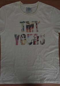 TMT M size meti com toy Bearbrick collaboration TMTYOURS BIG3 eggshell white T-shirt stain included print 