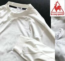 ●新品【メンズXL】白 ルコック スポルティフ　ゴルフに最適 （le coq sportif）モックネック ＧＤロングスリーブシャツ_画像1