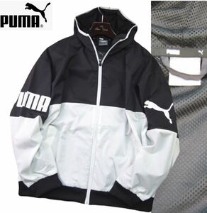 ▼新品 メンズL【PUMA】プーマ ゴルフにオススメ 両腕BIGロゴ windCELL防風・撥水 フルZIPジャケット