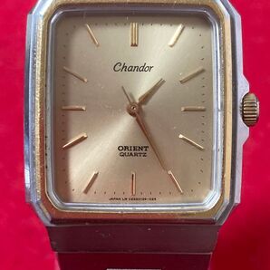 ORIENT オリエント　chandor クォーツ 稼働 スクエア ゴールド