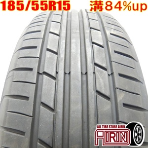 中古タイヤ 185/55r15 タイヤ YOKOHAMA ECOS ES31 1本 単品 パッソセッテ bB フィット マーチ 中古 15インチ