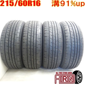 中古タイヤ 215/60r16 タイヤ BRIDGESTONE Playz PX-RV2 4本セット エスティマ クラウン カムリ マークＸ 中古 16インチ