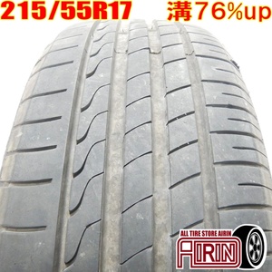 中古タイヤ 215/55r17 タイヤ MINERVA RADIAL F205 1本 単品 レクサスHS MIRAI クラウンアスリート オデッセイ 中古 17インチ