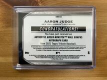 topps tribute 2021 Aaron Judge green monster wall graphs auto /25 アーロン ジャッジ ヤンキース グリーンモンスター_画像2