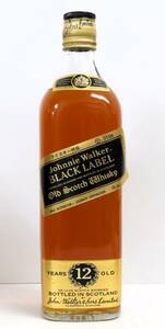 未開栓 Johnnie Walker ジョニーウォーカー12 BLACK LABEL ブラック ラベル 金キャップ スコッチウイスキー 特級 750ml 43% ◎5501-21