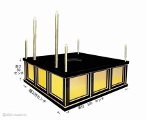 【寺院仏具】潤み塗り　鎌倉型護摩壇3.5尺　壇のみ(天板に60cm角ステンレスプレート付)自社工場制作木製仏具(受注生産品)(商品番号10222u）_画像8