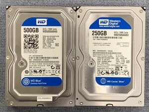 WD WD5000AAKX　WD2500AAKX　3.5インチ　動作確認済　ウエスタンデジタル HDD Blue