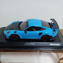 ミニチャンプス 1/18 ポルシェ 911 (911.2) GT2 RS (ブルーブラックホイール)　リミテッドエディション504台_画像2