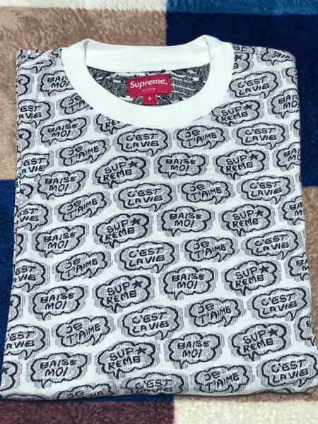 Supreme Word Bubble Jacquard SS Top White Tシャツ　tee