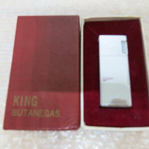 ジャンク扱 GS KING シルバーカラー BUTANE GAS ガスライターの画像1