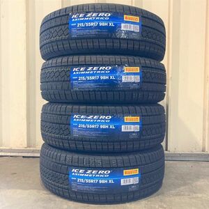 収納袋付 送料無料 4本セット (MG0004.8) 215/55R17 98H XL PIRELLI ICE ZERO ASIMMETRICO 2022年以降製造屋内保管 215/55/17 スタッドレス