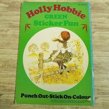 ゲーム絵本[ホビー・ホリー Holly Hobbie GREEN Sticker Fun] 1978年発行？ 洋書 英語絵本 シールブック シール絵本【送料180円】_画像6