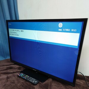 84 Panasonic　パナソニック　液晶カラーテレビ　品番：TH-32F300HT　32V型　初期化済　リモコン付属　中古品　2018年製　液晶テレビ